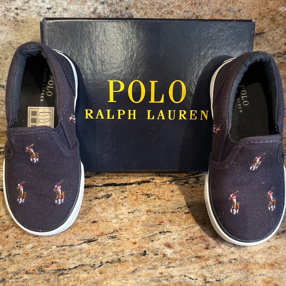 Ralph Lauren Polo baby kiddie slip ons!! - Picture 1 of 4